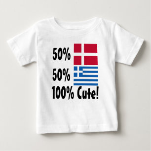 50% Danish 50% Greek 100% Cute Baby T-Shirt
