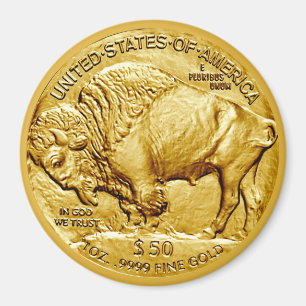 50 Dollar US Buffalo Gold Piece Magnet