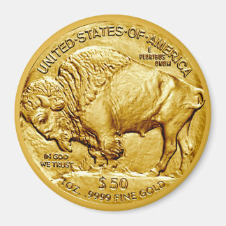 50 Dollar US Buffalo Gold Piece Magnet