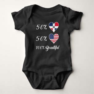 50% Dominican 50% American 100% Beautiful Baby Bodysuit