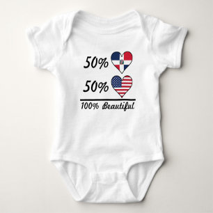 50% Dominican 50% American 100% Beautiful Baby Bodysuit