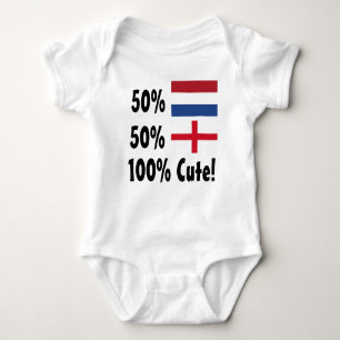 50% Dutch 50% English 100% Cute Baby Bodysuit