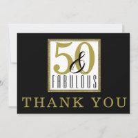 50 & Fabulous 50th Birthday Party Black Gold 
