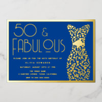 50 & Fabulous! 50th Birthday Party Midnight & Gold