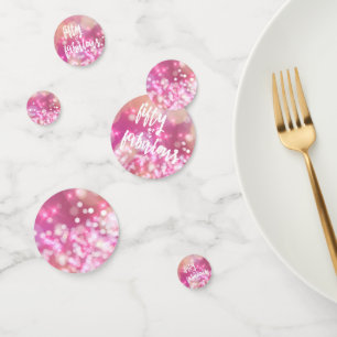 50 & Fabulous, 50th Birthday Pink Glamour Confetti
