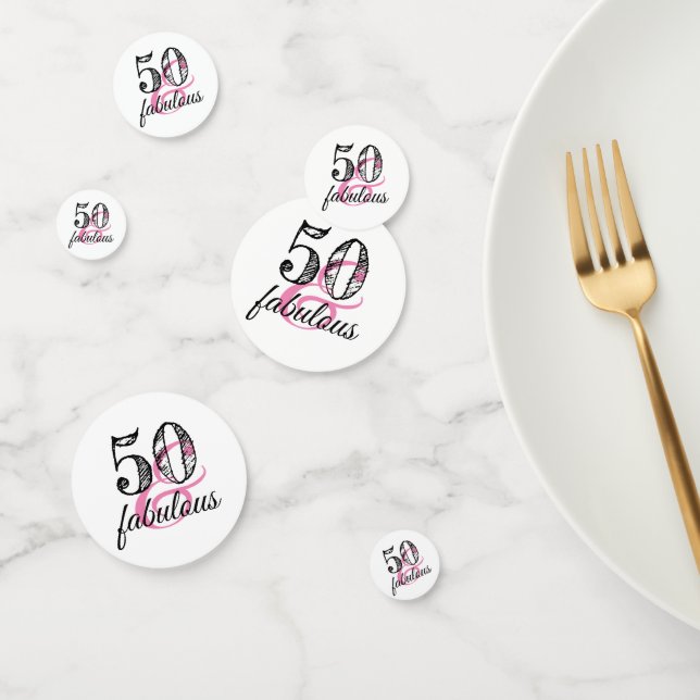 50 & Fabulous Birthday Party Confetti (Group)