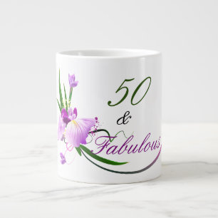 50 & Fabulous Birthday Party Jumbo Mug