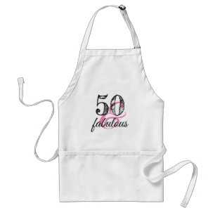 50 & Fabulous Birthday Party Standard Apron