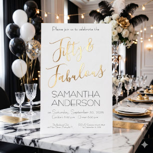 50 & Fabulous Black Elegant 50th Birthday Party