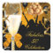 50 & Fabulous Gold Black Birthday Champagne