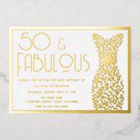 50 & Fabulous Gold Gown 50th Birthday Party Golden