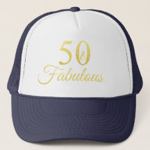 50 & Fabulous Gold Script 50th Birthday 