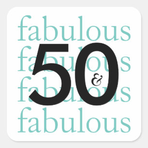 50 & Fabulous Milestone Birthday Stickers