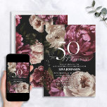 50 & Fabulous Moody Burgundy Blush Botanical Invitation<br><div class="desc">Celebrate your 50th birthday in style with this gorgeous 50 & Fabulous Moody Burgundy Blush Floral Botanical Invitation. Where sophistication meets feminine vibrancy, this beautiful layout features lush burgundy blooms frozen in time, and a tinge of luxury in the form of rich soft blush pink. Completely customise your invitation by...</div>