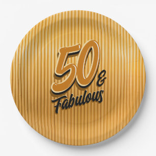 50 & Fabulous Paper Plate