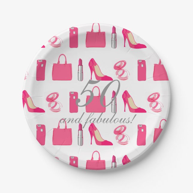 50 & Fabulous paper plate (Front)