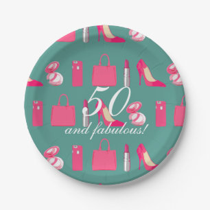 50 & Fabulous paper plate