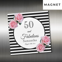 50 fabulous pink roses black white stripes