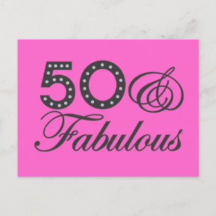 50 & Fabulous Postcard