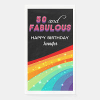 50 & Fabulous Rainbow Sparkle 50th Birthday Party