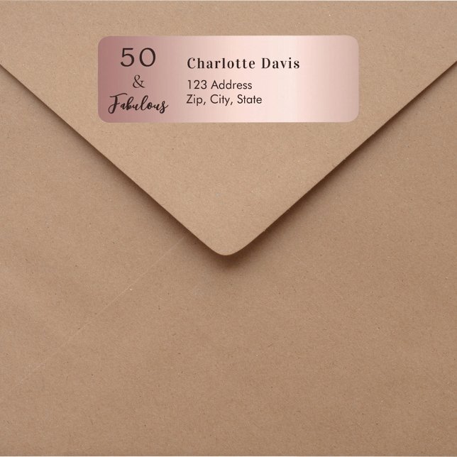 50 Fabulous rose gold Return Address (Creator Uploaded)