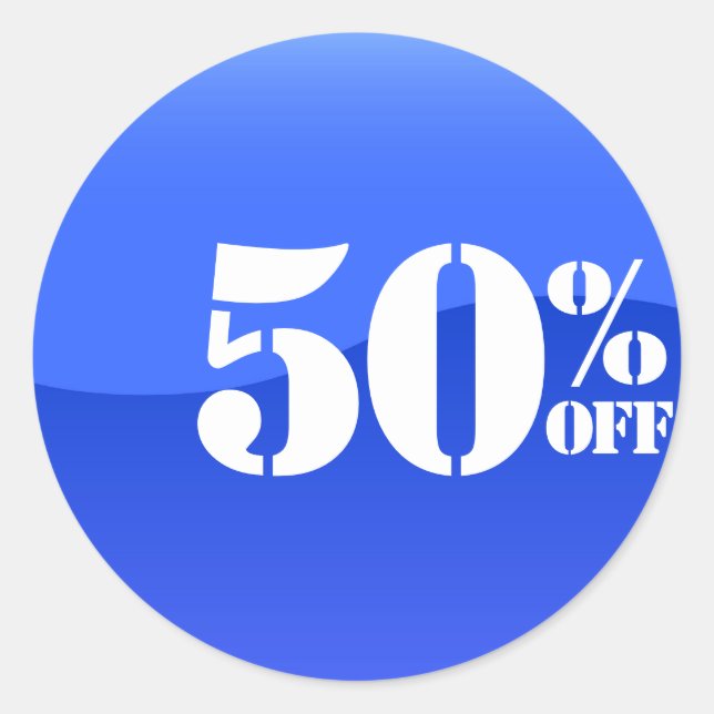 50% Fifty Percent OFF Discount Sale Sticker (Front)