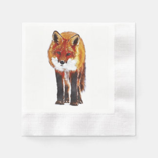 50 fox paper napkins, woodland dining linen napkin