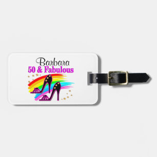 50, FOXY, AND FABULOUS LUGGAGE TAG