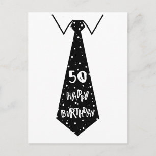 50. Geburtstag lustige Geburtstagskarte Krawatte Postcard