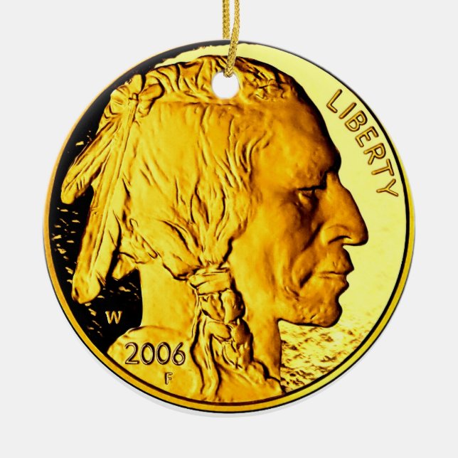 $50 Gold Coin Ornament (Front)