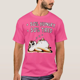 50 Hungry 50 Tired Animal Back Print T-Shirt