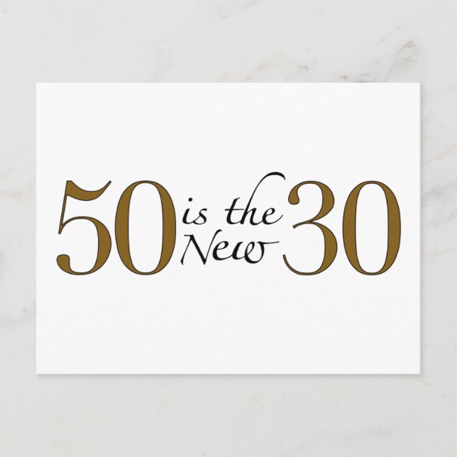 50 Is The New 30 Postcard (Front)