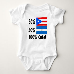 50% Nicaraguan 50% Puerto Rican 100% Cute Baby Bodysuit