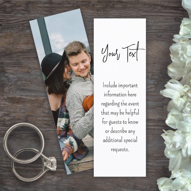 50 Pack of Mini Bookmarks Wedding Enclosure Cards (Creator Uploaded)