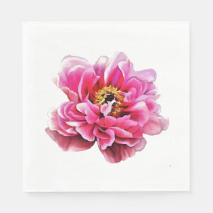 50 Paper Napkins - Pink Peony