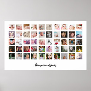 50 Photo Collage and Text Personalised Poster