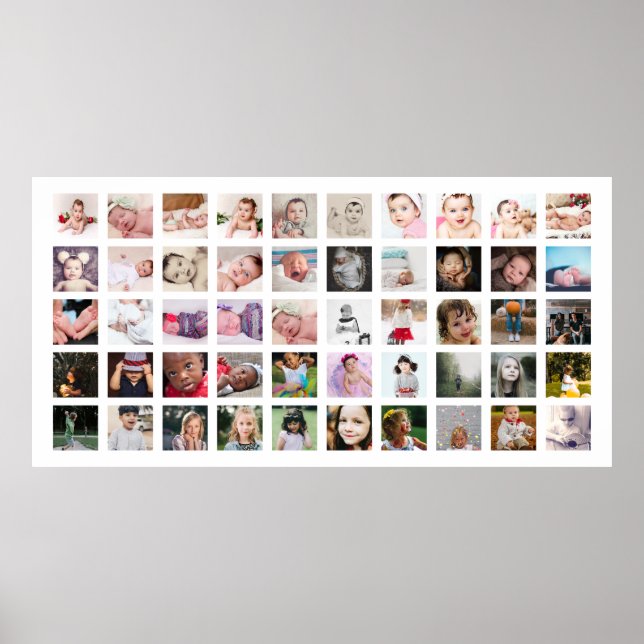 50 Photo Collage Personalized Poster (Front)