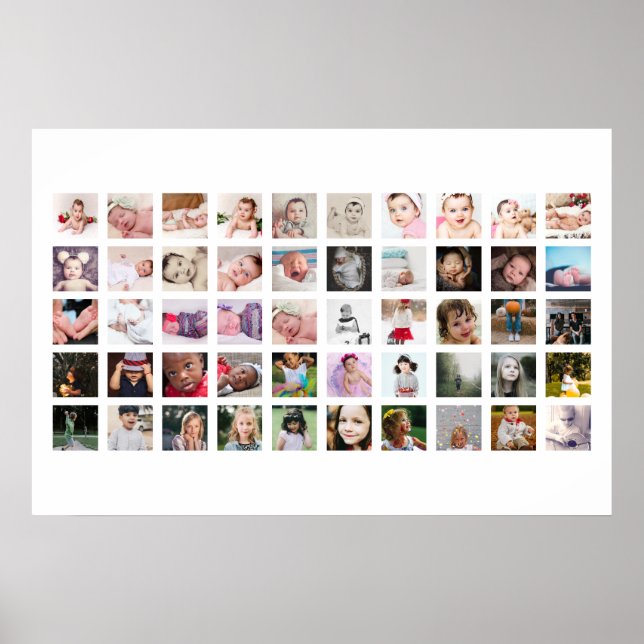 50 Photo Collage Personalized Poster (Front)