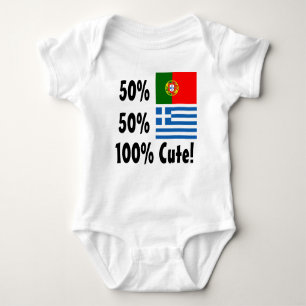 50% Portuguese 50% Greek 100% Cute Baby Bodysuit
