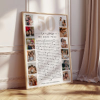50 Reasons We Love You Birthday Keepsake Gift