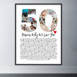 50 Reasons Why We Love You 50th Birthday Collage Poster<br><div class="desc">Celebrate love and create lasting memories with this Reasons Why I Love You Photo Collage. This customisable template allows you to craft a heartfelt and personalised gift that's perfect for various occasions, from wedding anniversaries to birthdays, Valentine's Day, or just because. Reasons Why I Love You - Express your love...</div>