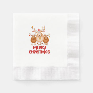 50 Reindeer Napkins, Fun Graphic Napkin