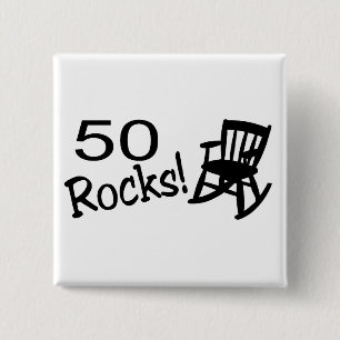 50 Rocks (Rocker) 15 Cm Square Badge