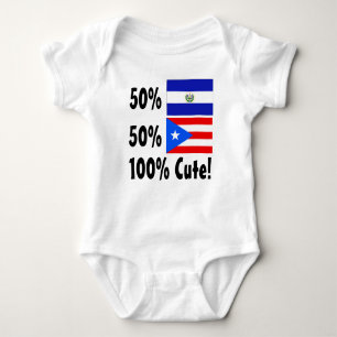 50% Saldavorian 50% Puerto Rico 100% Cute Baby Bodysuit