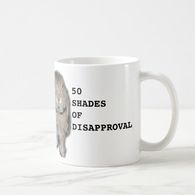 50 Shades of Disapproval Rabbit Mug (Right)