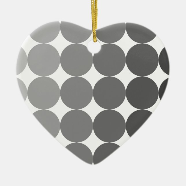 50 Shades of Grey Circles Ceramic Tree Decoration (Front)