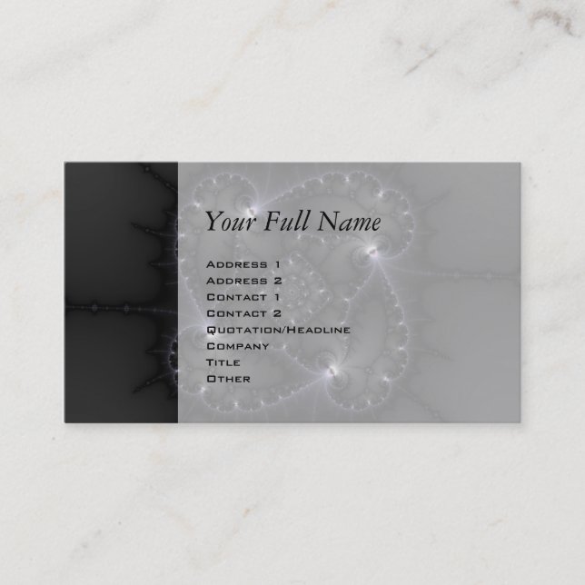 50 Shades Of Grey - Fractal Art Business Card (Front)