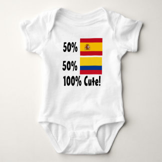 50% Spanish 50% Colombian 100% Cute Baby Bodysuit
