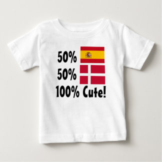 50% Spanish 50% Danish 100% Cute Baby T-Shirt