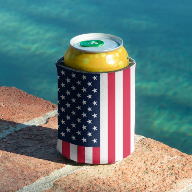 50-Star American Flag: Old Glory Stars and Stripes Can Cooler (In Situ Pool)